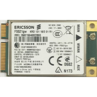 Modul 3G Laptop Ericsson F5521gw WWAN Mobile Broadband MiniPCI Express Mini-Card Modul 3G Laptop Ericsson F5521gw WWAN Mobile Broadband MiniPCI Express Mini-Card