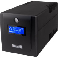 UPS 3100VA/1800W LCD Line Interactive AVR 3 schuko  USB Management TED Electric
