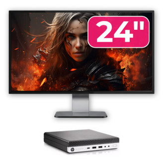 Pachet Calculator Second Hand HP EliteDesk 800 G5 Mini PC, Intel Core i5-9500T 2.20 - 3.70GHz, 8GB DDR4, 256GB SSD + Monitor 24" Pachet Calculator Second Hand HP EliteDesk 800 G5 Mini PC, Intel Core i5-9500T 2.20 - 3.70GHz, 8GB DDR4, 256GB SSD + Monitor 24"