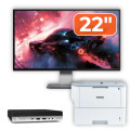 Pachet Calculator Second Hand HP ProDesk 600 G5 Mini, Intel Core i5-8500T 2.10 - 3.50GHz, 8GB DDR4, 256GB SSD + Monitor 22" & Imprimanta Brother HL-L6300DW