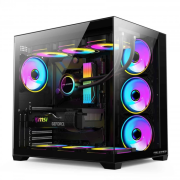Carcasa Noua Pro Gaming ELITE BLACK, Cube Tower, ATX, fara sursa, 7x ARGB FAN, Controller ARGB Carcasa Noua Pro Gaming ELITE BLACK, Cube Tower, ATX, fara sursa, 7x ARGB FAN, Controller ARGB