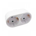 Dublu-stecher Spacer SPMS-2-WH, 2 prize Schuko, 1 stecher Schuko, 16A, max 3500W, protectie copii, alb Dublu-stecher Spacer SPMS-2-WH, 2 prize Schuko, 1 stecher Schuko, 16A, max 3500W, protectie copii, alb