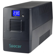 UPS Spacer Line Interactive. cu management, LCD, 1000VA/ 600W, AVR, 4 x socket Schuko, display LCD, 2 x baterie 12V/7Ah, conector USB, combo RJ11/RJ45 UPS Spacer Line Interactive. cu management, LCD, 1000VA/ 600W, AVR, 4 x socket Schuko, display LCD, 2 x baterie 12V/7Ah, conector USB, combo RJ11/RJ45