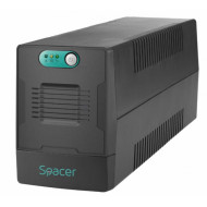UPS Spacer Line Interactive fara management, 600VA/360W, AVR, 2 x Schuko, LED indicator, 1 baterie 12V/7Ah UPS Spacer Line Interactive fara management, 600VA/360W, AVR, 2 x Schuko, LED indicator, 1 baterie 12V/7Ah