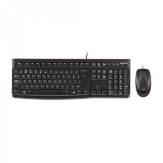 Kit Tastatura + Mouse Logitech cu fir Desktop MK120, USB 2.0, layout US INTL, Negru Kit Tastatura + Mouse Logitech cu fir Desktop MK120, USB 2.0, layout US INTL, Negru