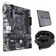 Kit placă de bază GIGABYTE GA-A320M-S2H + Procesor AMD Ryzen 3 3200G + Cooler Original, bulk Kit placă de bază GIGABYTE GA-A320M-S2H + Procesor AMD Ryzen 3 3200G + Cooler Original, bulk
