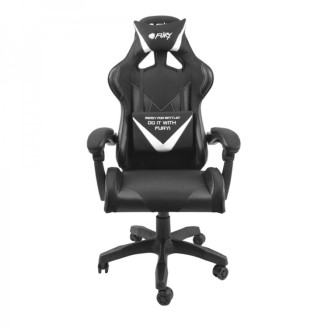 Scaun Gaming FURY AVENGER L, Piele Ecologică + Polyester, Reglabil pe Înălțime, Spătar 180°, Manere 4D, 150 kg, Negru Scaun Gaming FURY AVENGER L, Piele Ecologică + Polyester, Reglabil pe Înălțime, Spătar 180°, Manere 4D, 150 kg, Negru