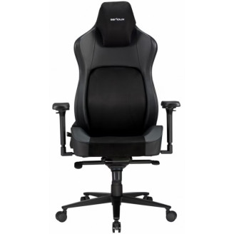 Scaun Gaming SERIOUX Prime, Piele + Material Textil, Reglabil pe Înălțime, Spătar 135°, max 150 kg, negru Scaun Gaming SERIOUX Prime, Piele + Material Textil, Reglabil pe Înălțime, Spătar 135°, max 150 kg, negru