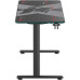 Birou Gaming Serioux Aeter iluminare LED RGB, 120x60x75cm, blat 136x60x1.8cm, MDF și oțel, negru, mouse pad, suport cana, suport casti Birou Gaming Serioux Aeter iluminare LED RGB, 120x60x75cm, blat 136x60x1.8cm, MDF și oțel, negru, mouse pad, suport cana, suport casti