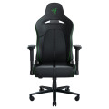 Scaun Gaming Razer Enki X, EPU Synthetic Leather, Reglabil pe Înălțime, Spătar 152°, Cotiere 2D, Piston Gaz Clasa 4, 136 kg, Negru/Verde