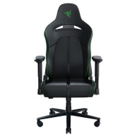 Scaun Gaming Razer Enki X, EPU Synthetic Leather, Reglabil pe Înălțime, Spătar 152°, Cotiere 2D, Piston Gaz Clasa 4, 136 kg, Negru/Verde Scaun Gaming Razer Enki X, EPU Synthetic Leather, Reglabil pe Înălțime, Spătar 152°, Cotiere 2D, Piston Gaz Clasa 4, 136 kg, Negru/Verde
