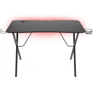 Birou Gaming Genesis Holm 200 RGB, 113x60x75cm, 3 x USB 3.0, suport casti, suport cana, organizator cabluri, MDF si otel, negru Birou Gaming Genesis Holm 200 RGB, 113x60x75cm, 3 x USB 3.0, suport casti, suport cana, organizator cabluri, MDF si otel, negru