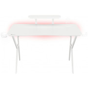 Birou Gaming Genesis Holm 320 RGB, 120x60x75cm, otel, 3 x USB 3.0, încărcare wireless, suport monitor, suport casti, suport cana, telecomanda, alb Birou Gaming Genesis Holm 320 RGB, 120x60x75cm, otel, 3 x USB 3.0, încărcare wireless, suport monitor, suport casti, suport cana, telecomanda, alb
