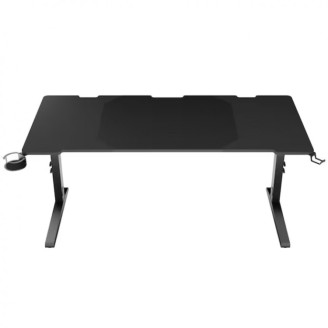 Birou Gaming Genesis Holm Modular 160, 160x75cm, înălțime reglabilă 70-90cm, iluminare LED RGB, MDF si otel, negru Birou Gaming Genesis Holm Modular 160, 160x75cm, înălțime reglabilă 70-90cm, iluminare LED RGB, MDF si otel, negru