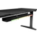Birou Gaming Genesis Holm Modular 160, 160x75cm, înălțime reglabilă 70-90cm, iluminare LED RGB, MDF si otel, negru Birou Gaming Genesis Holm Modular 160, 160x75cm, înălțime reglabilă 70-90cm, iluminare LED RGB, MDF si otel, negru