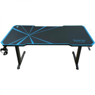 Birou Gaming SPACER SPGD-RGB-140-02, 140x60x73cm, iluminare RGB, blat MDF, cadru otel, mousepad integral, suport casti, suport pahar, negru Birou Gaming SPACER SPGD-RGB-140-02, 140x60x73cm, iluminare RGB, blat MDF, cadru otel, mousepad integral, suport casti, suport pahar, negru