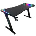 Birou Gaming SPACER SPGD-RGB-140-01, 140x60x73cm, iluminare RGB, blat MDF, cadru otel, suport casti, suport pahar, negru Birou Gaming SPACER SPGD-RGB-140-01, 140x60x73cm, iluminare RGB, blat MDF, cadru otel, suport casti, suport pahar, negru
