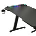 Birou Gaming SPACER SPGD-RGB-140-01, 140x60x73cm, iluminare RGB, blat MDF, cadru otel, suport casti, suport pahar, negru Birou Gaming SPACER SPGD-RGB-140-01, 140x60x73cm, iluminare RGB, blat MDF, cadru otel, suport casti, suport pahar, negru