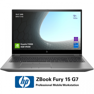 Laptop Refurbished HP ZBook Fury 15 G7 Professional Workstation, Intel Core i7-10750H 2.60 - 5.00GHz, 16GB DDR4, 512GB SSD, NVIDIA Quadro T2000 4GB, 15.6" 4K UHD Touchscreen, Win11 Pro Laptop Refurbished HP ZBook Fury 15 G7 Professional Workstation, Intel Core i7-10750H 2.60 - 5.00GHz, 16GB DDR4, 512GB SSD, NVIDIA Quadro T2000 4GB, 15.6" 4K UHD Touchscreen, Win11 Pro