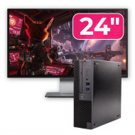 Pachet Calculator Second Hand DELL OptiPlex 3070 SFF, Intel Core i5-9400 2.90-4.10GHz, 8GB DDR4, 256GB SSD + Monitor 24"
