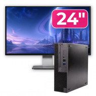 Pachet Calculator Second Hand DELL OptiPlex 3070 SFF, Intel Core i5-8700 3.20-4.60GHz, 8GB DDR4, 256GB SSD + Monitor 24"